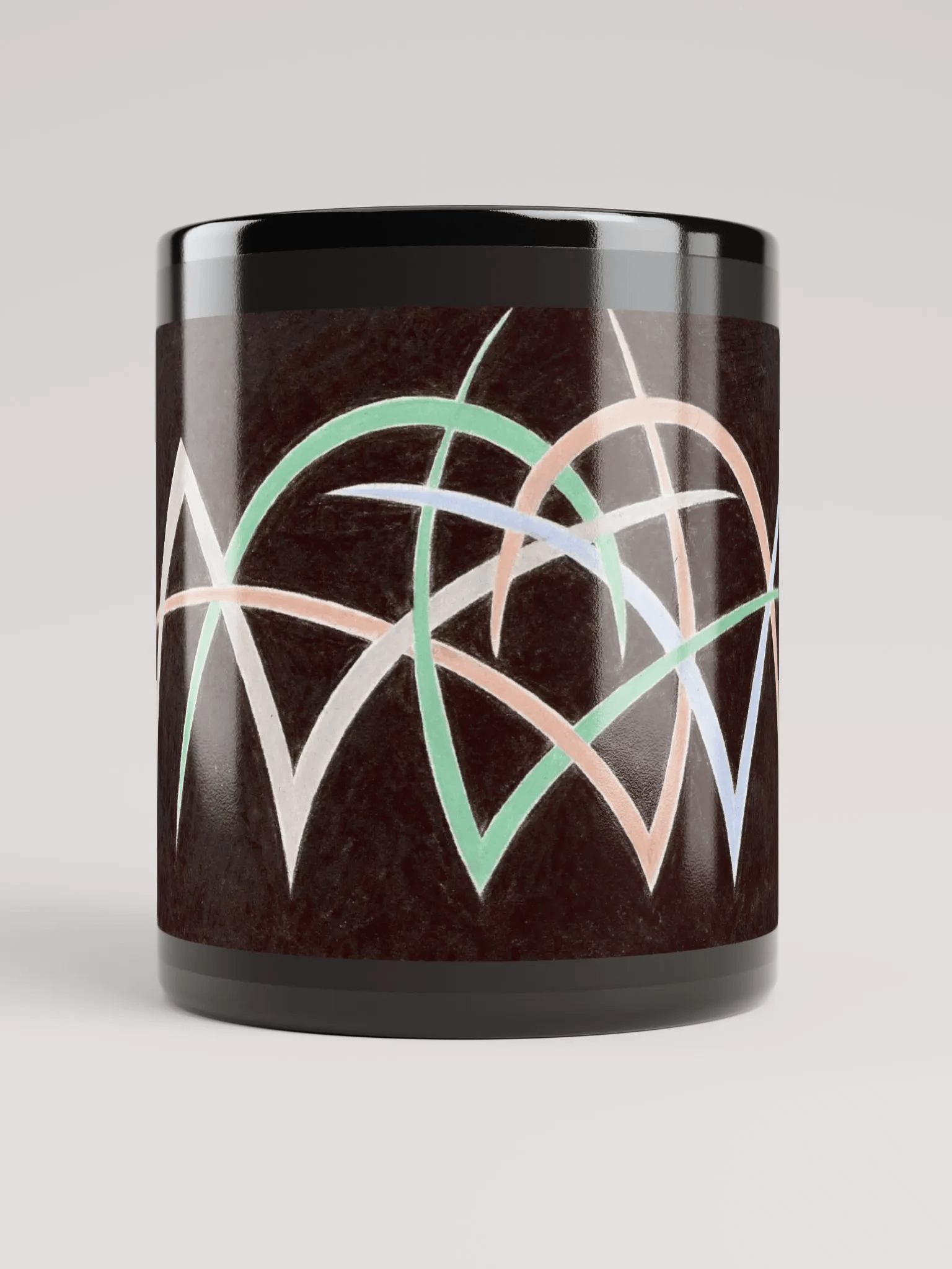Pinstripe Two Black Glossy Mug product image (1)