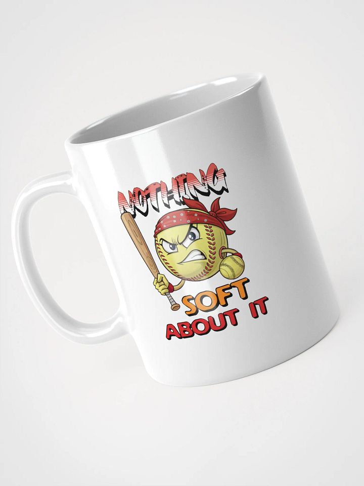 Nothing Soft About It Softball Angry Rebel Mug product image (2)