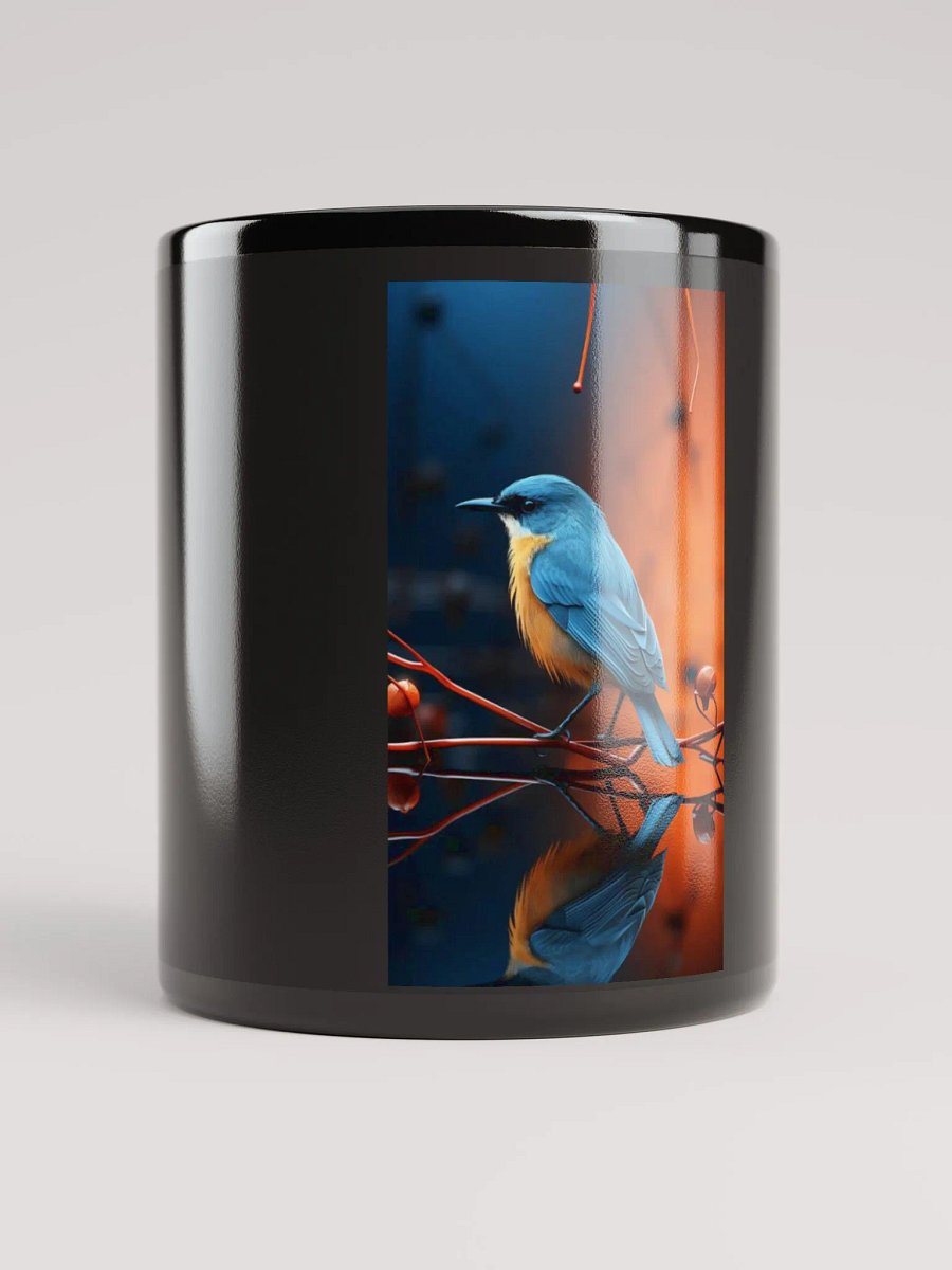 Vibrant Reflections: Blue & Orange Bird Mug product image (10)