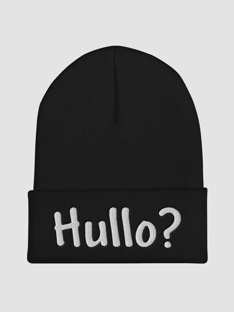 [PixelxKitten] Hullo? Cuffed Beanie in Black and White product image (1)