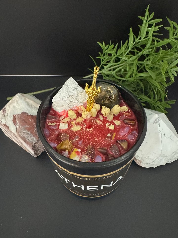 Athena Crystal Deity Candle product image (2)