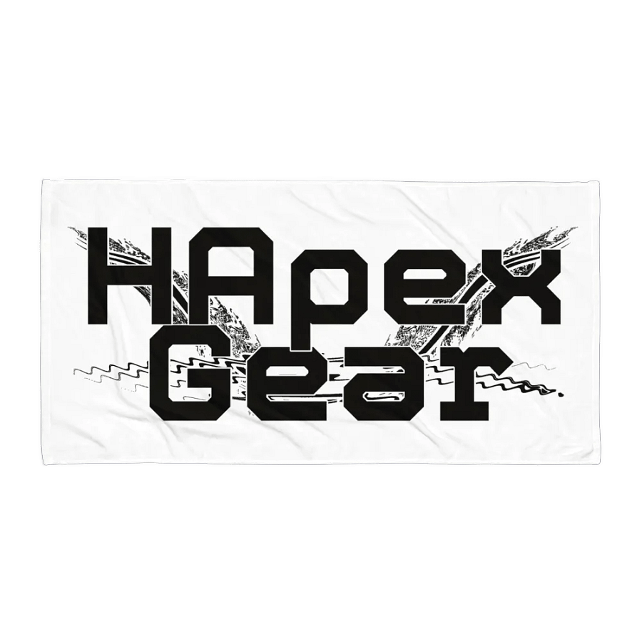 Black HApex Gear Black Logo - White Sublimated Towel product image (1)