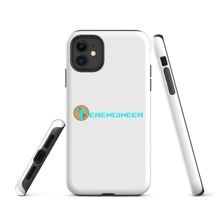 Terengineer Font Tough iPhone Case (White) product image (1)