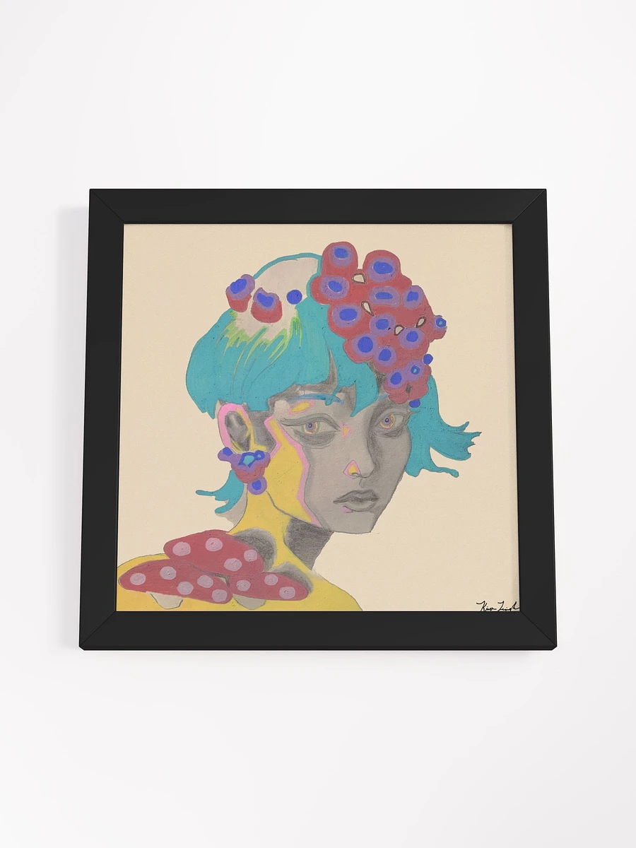 The Girl With the Mushroom Earring Framed Square Print product image (60)