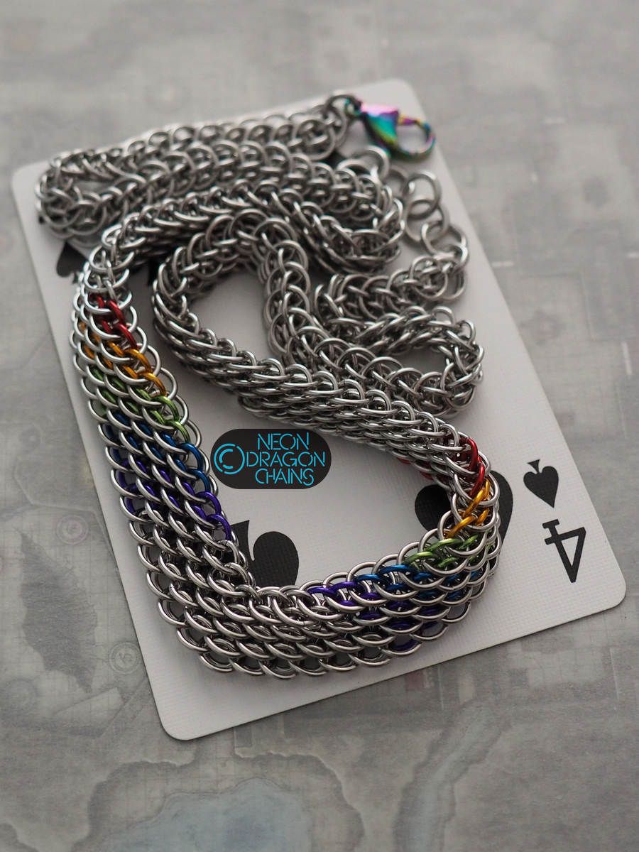 Electric Dragonscale Necklace / Rainbow Chrome OOAK product image (2)