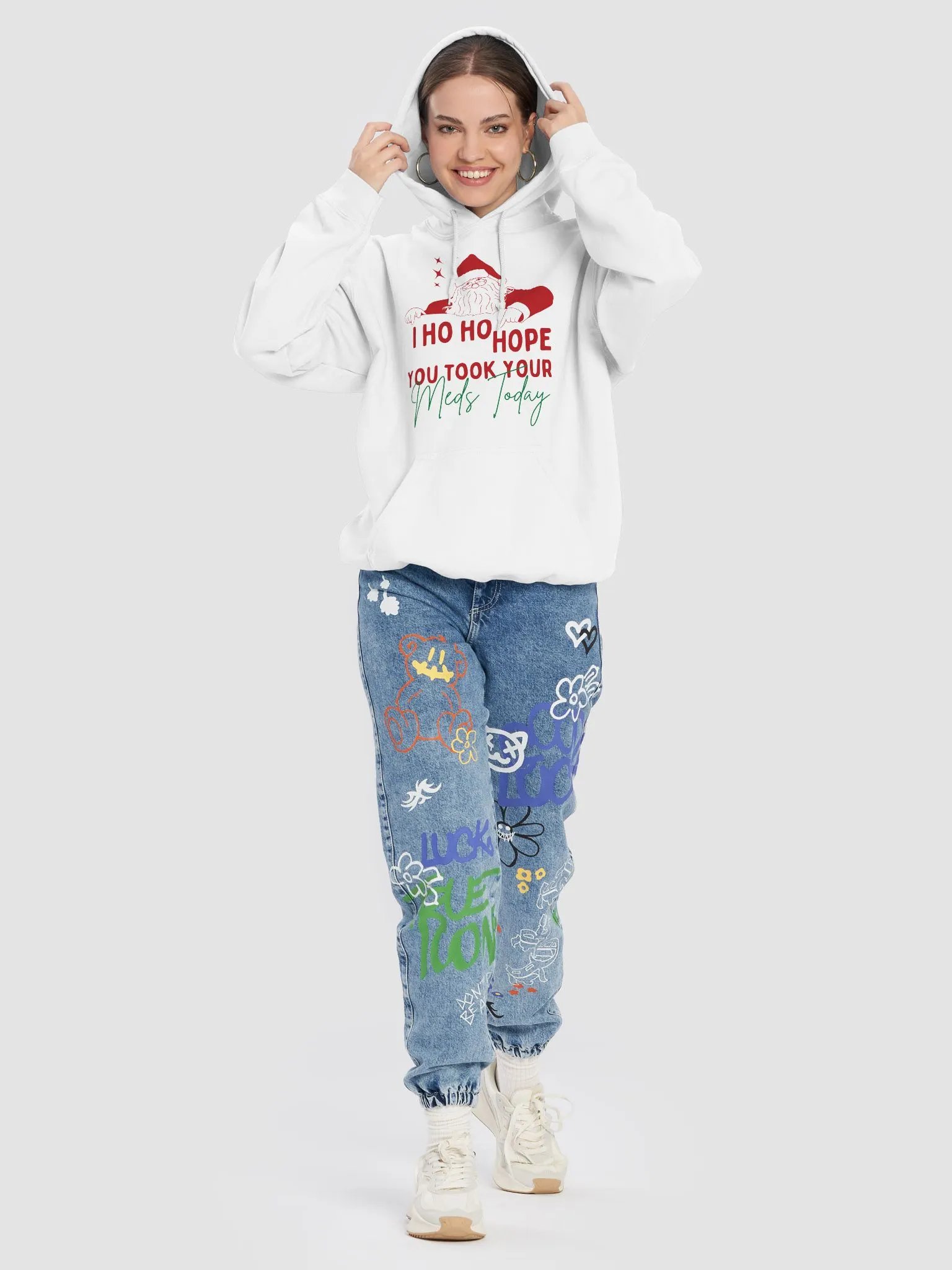 I ho ho hope you took your meds today Hoodie product image (8)