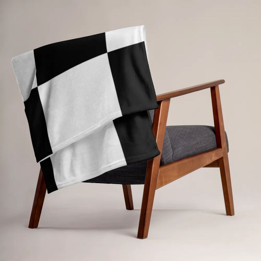 Black and White blanket product image (15)