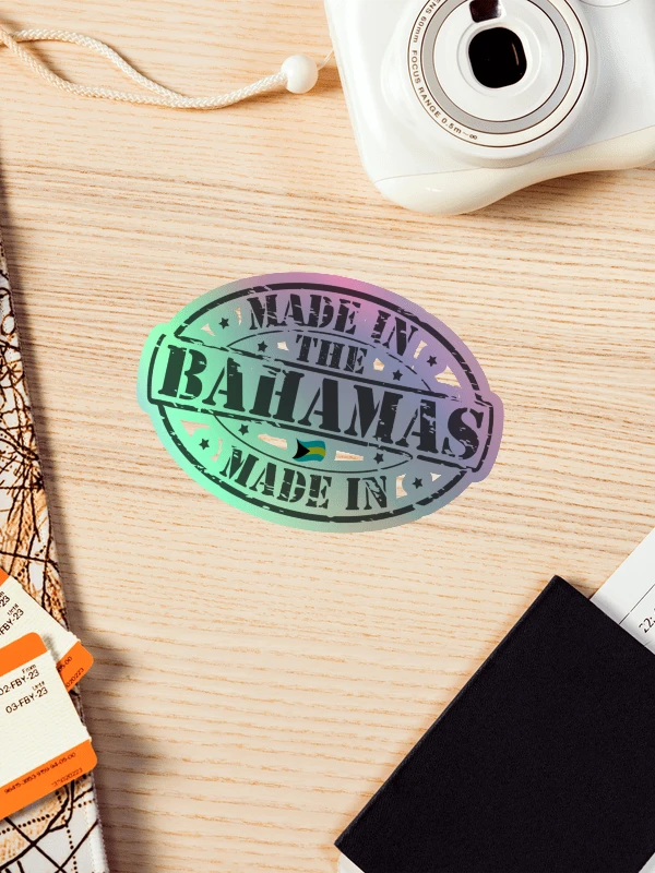 Bahamas Sticker Holographic : Made In The Bahamas Flag product image (1)