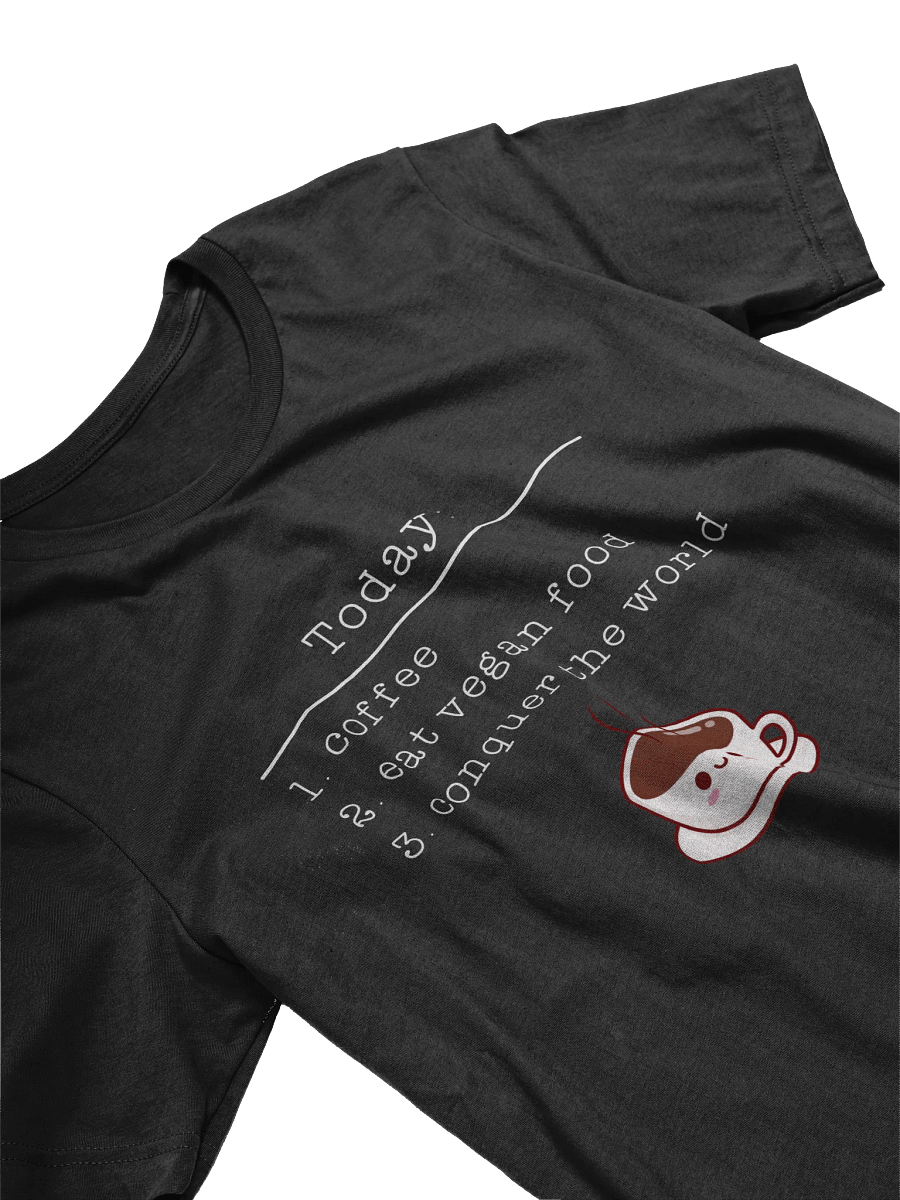 “Vegan Conquers the World” Unisex Black T-Shirt product image (2)