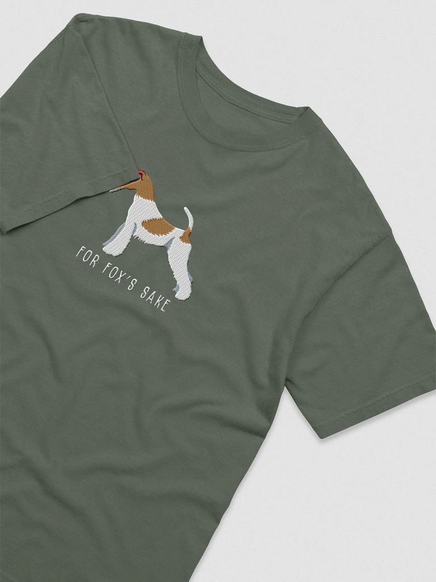 For Fox's Sake T-Shirt(Embroidered) of a Wire Fox Terrier(Brown & White) product image (6)