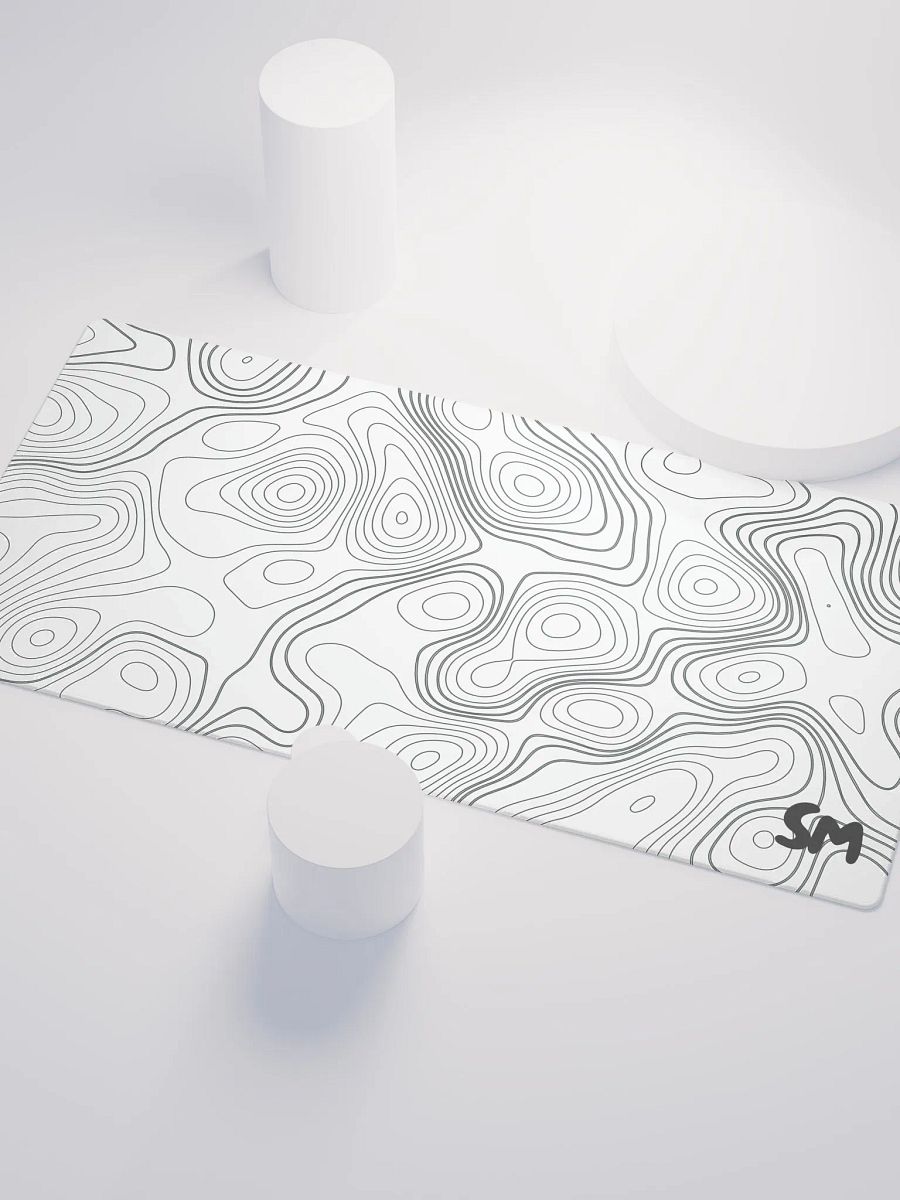 Snow White Topographic Gaming Mouse Pad product image (3)