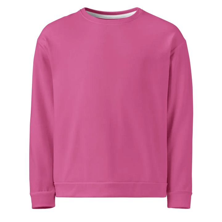 Plain Medium Pink Light Summer Unisex Recycled Polyester Heavyweight Premium Sweatshirt by Treasure Pie product image (1)