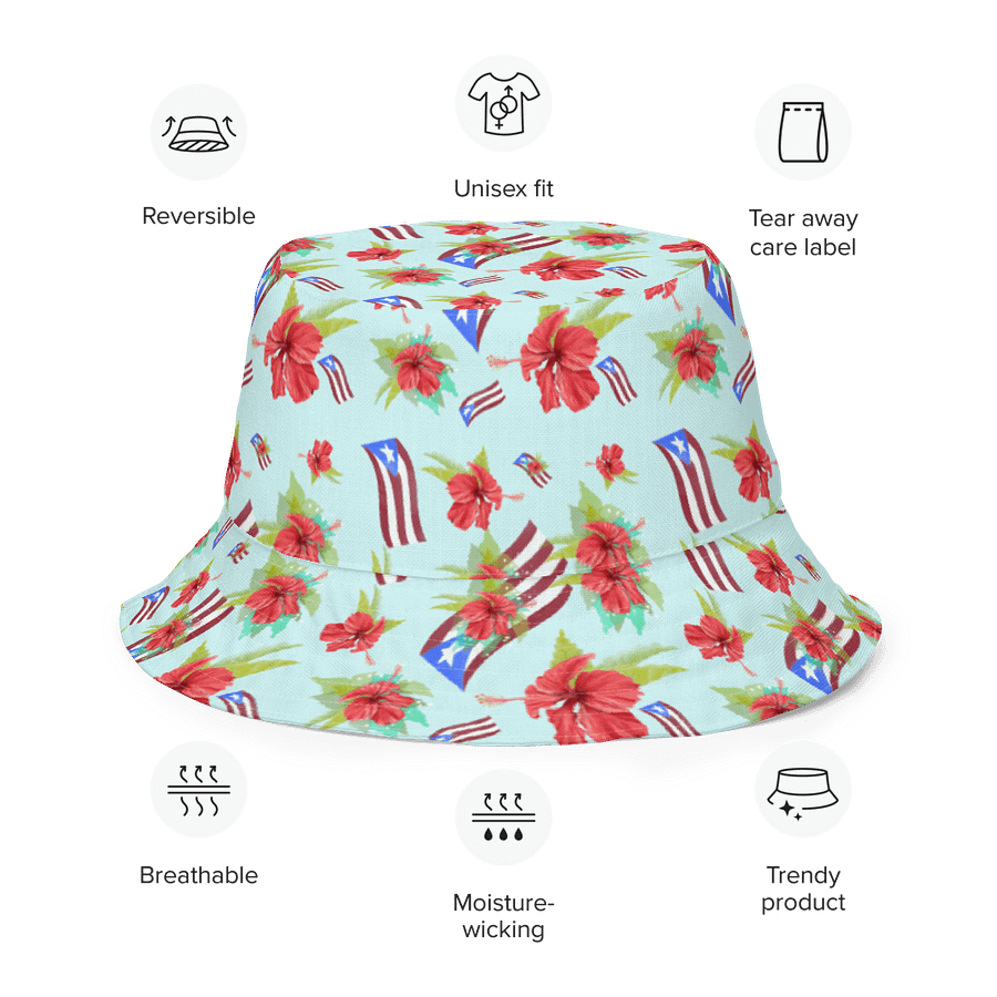 Puerto Rican Pride All-Over Print Bucket Hat product image (12)