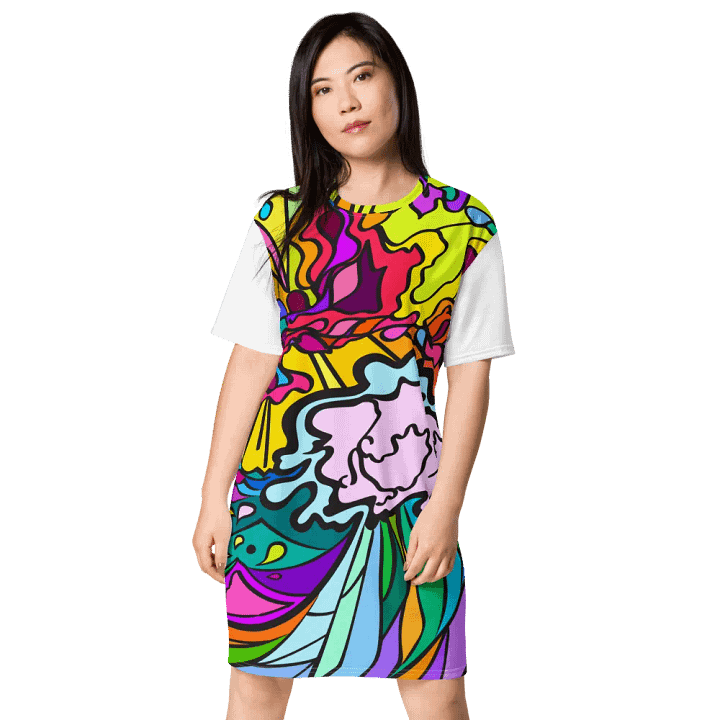 Psychedelic Dream All-Over Dress - Wave at Sunset product image (1)