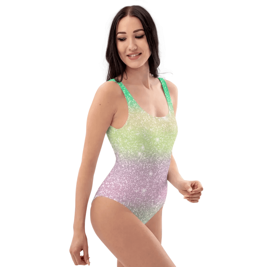 Glitter Unicorn Texture Design One Piece Swimsuit (12) product image (7)