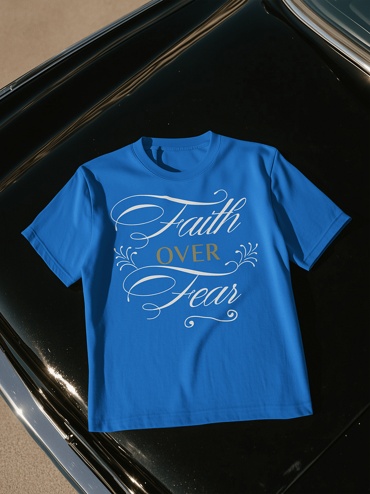 Christian Shirt Blue Faith Over Fear product image (1)