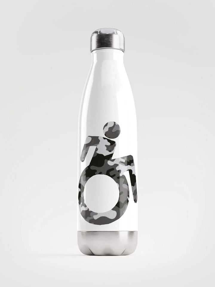 Wheelie, Dark Gray Camo SS Water Bottle product image (1)