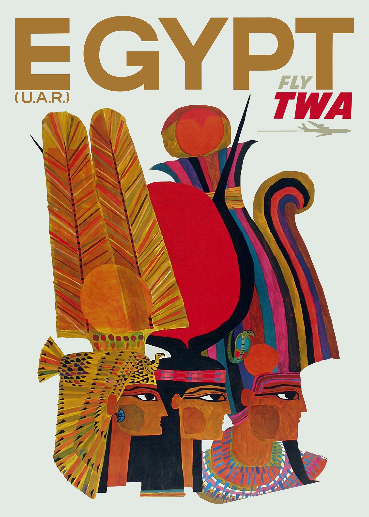 Egypt, TWA 1960 — retro vintage travel poster, retro travel art, retro travel wall art product image (4)