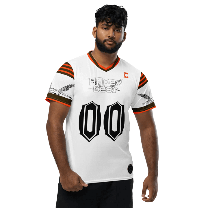 Capital UNCLE BUCK - White - Black HApex Gear Black Logo - Recycled Unisex Sports Jersey product image (1)
