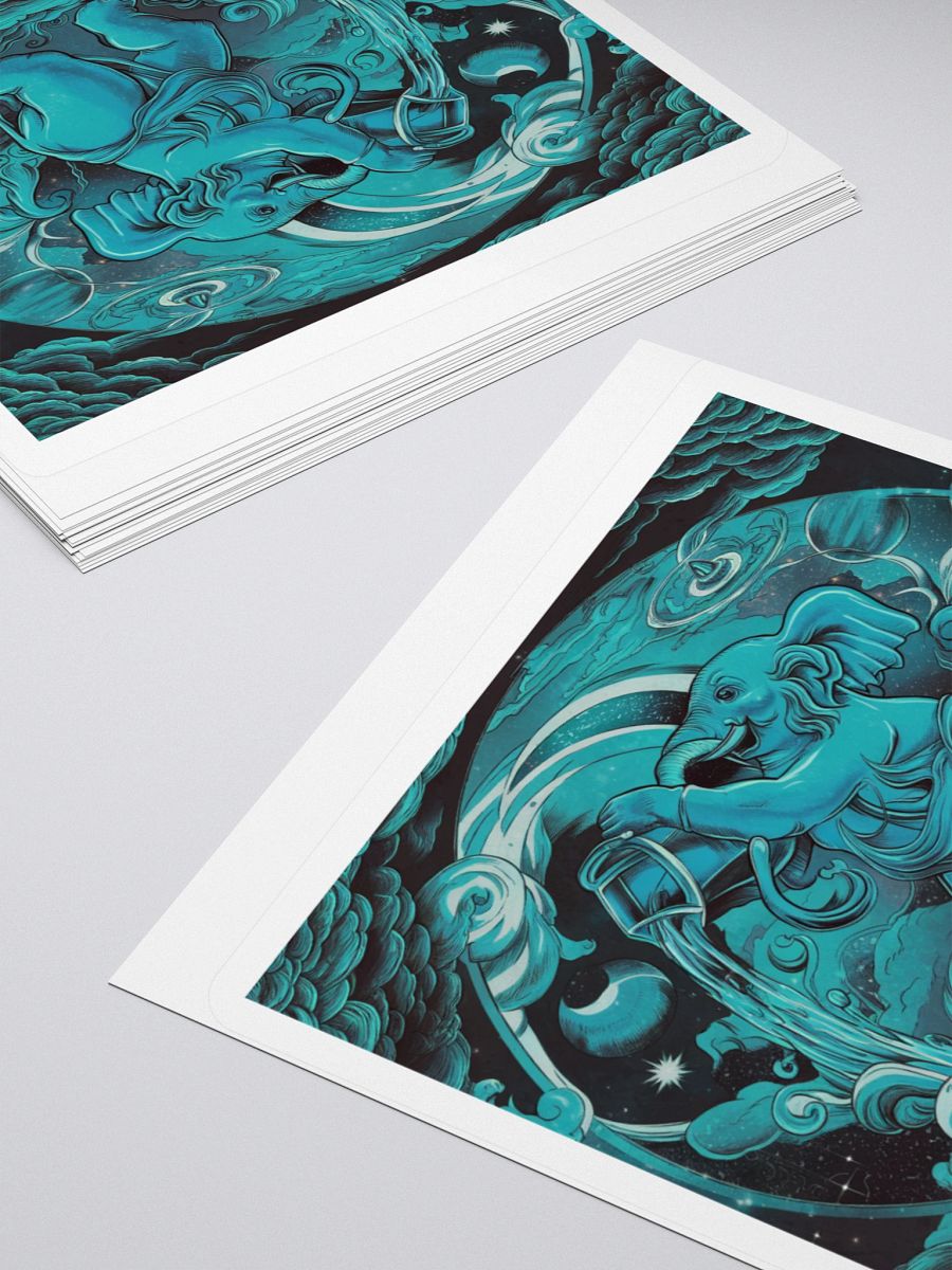 Aquarius Celestial Elephant Vinyl Sticker - Exclusive Zodiac Fantasy Art product image (11)
