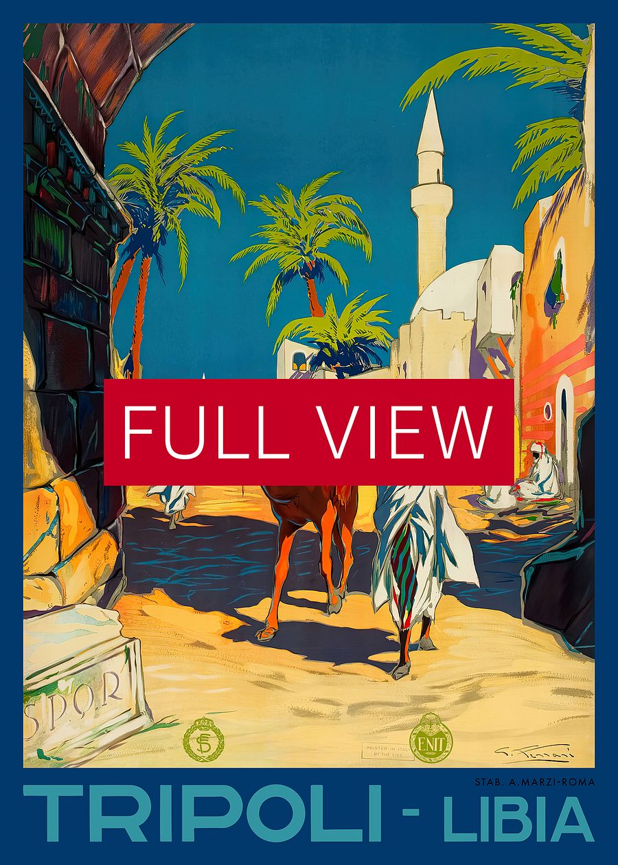 Tripoli, Libya (ENIT, 1930) — retro vintage travel poster product image (3)