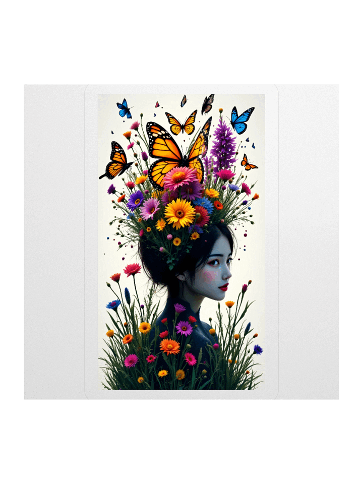 Sticker Floral Fantasy Butterflies Portrait product image (1)