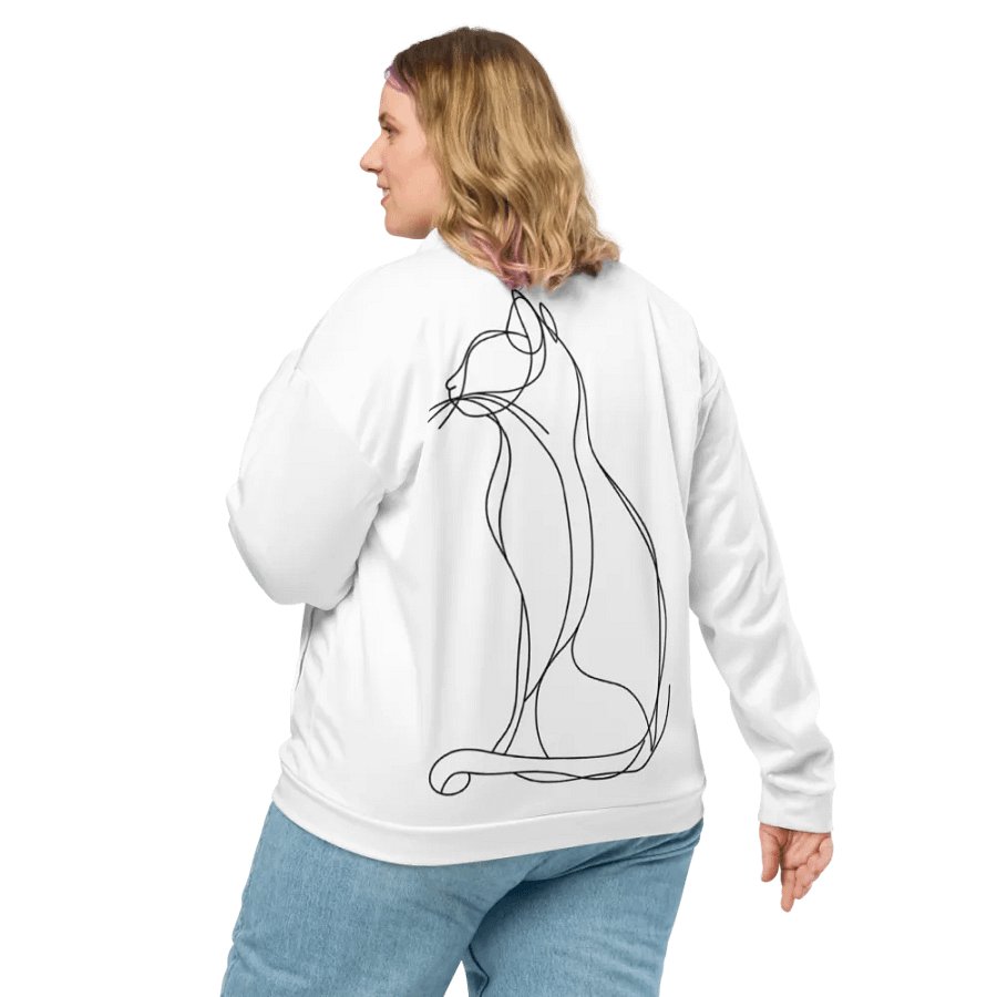 Line Art Cat Dreams Bomber Jacket product image (10)
