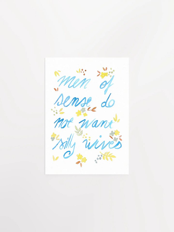 Men Of Sense - Blue & Yellow Art Print product image (1)