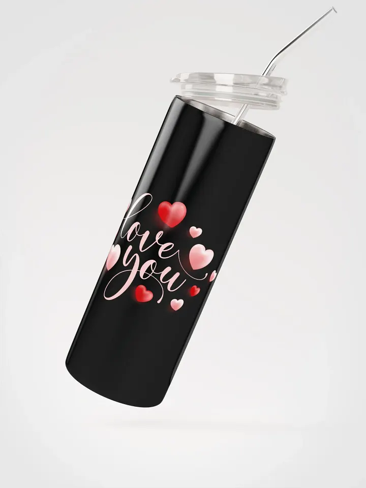 Love You Hearts Stainless Steel Tumbler: Share Love in Every Sip product image (2)