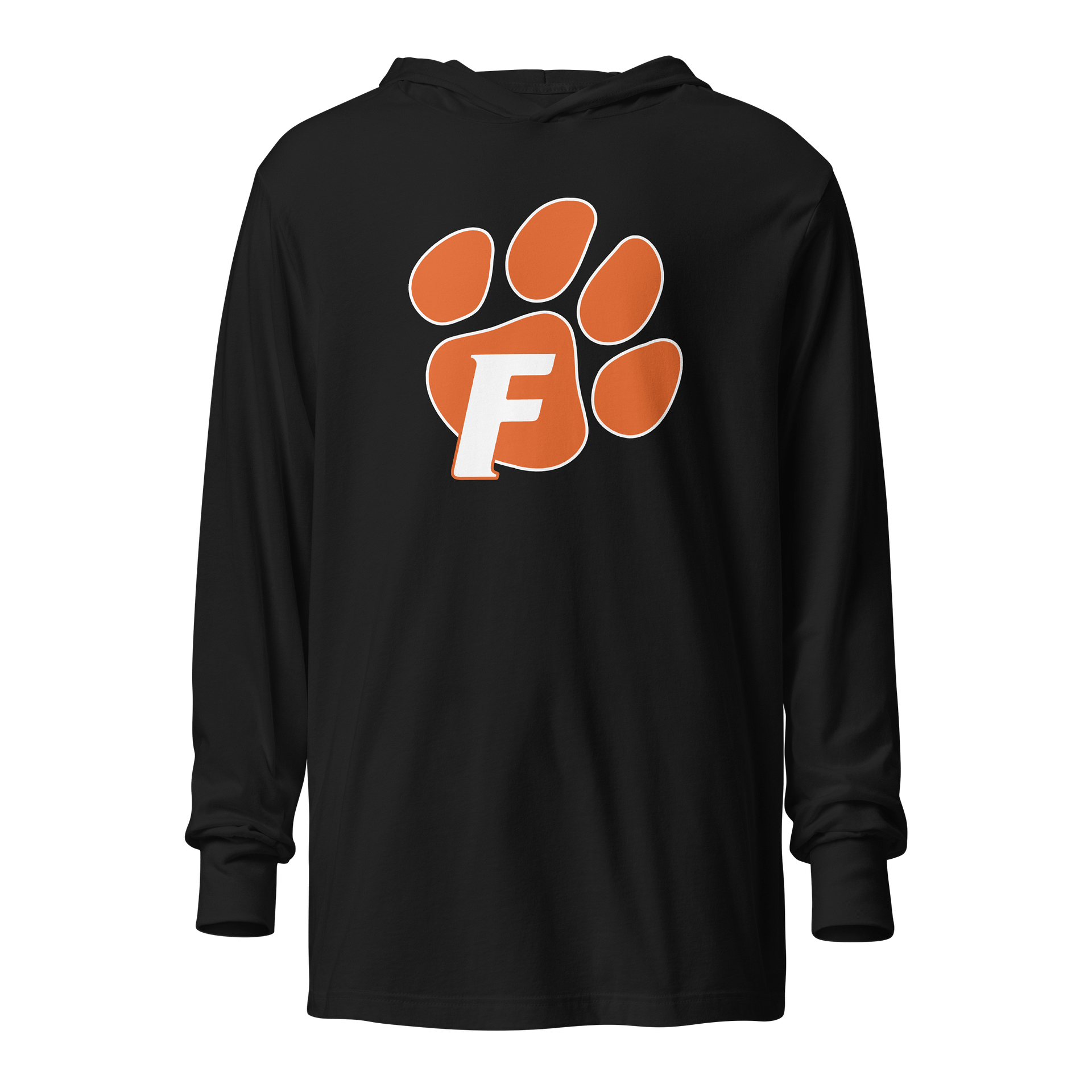 Fallston HS - Paw Print Long Sleeve Tee Hoodie product image (1)