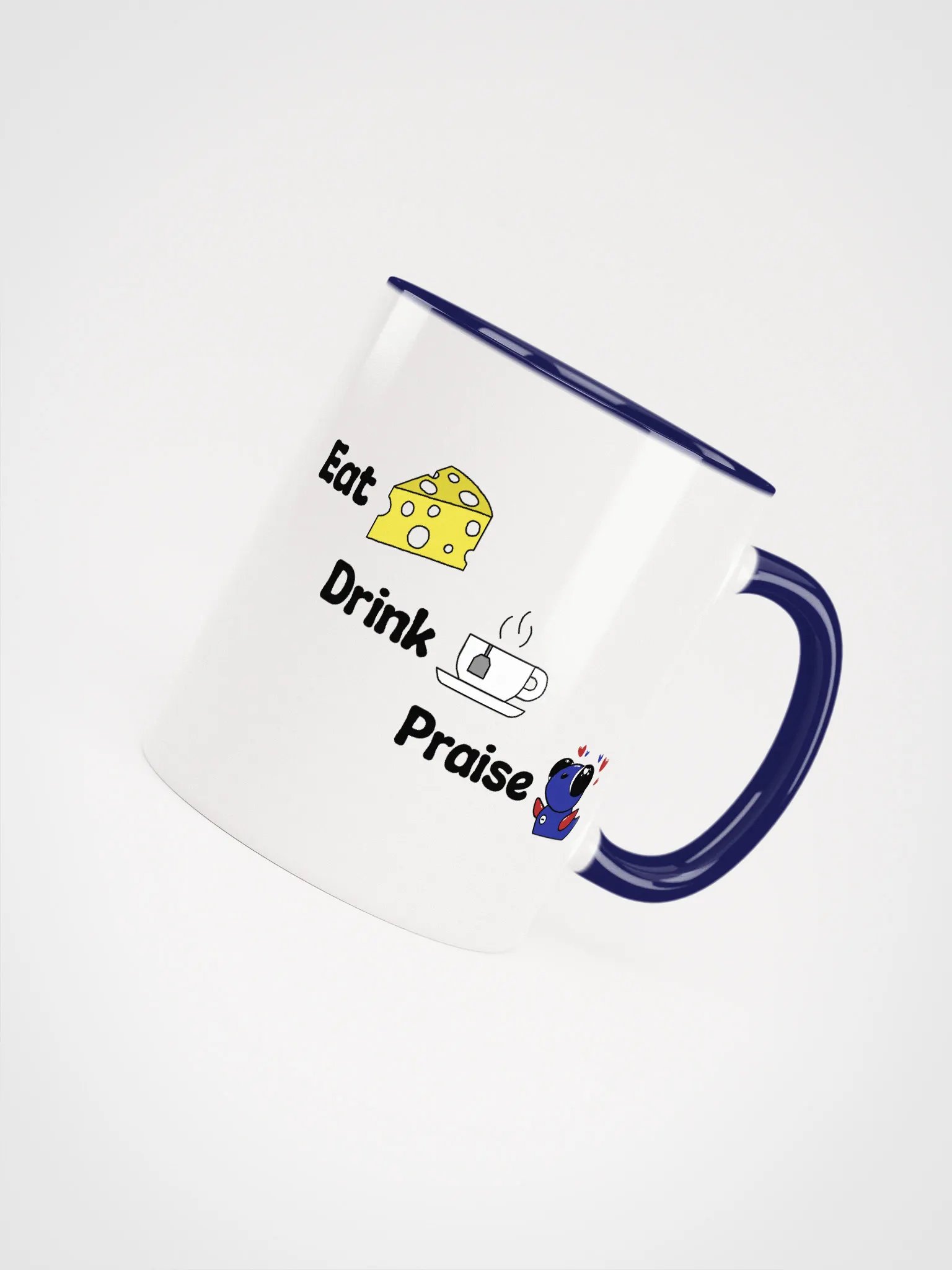 10 0z Eat drink praise mug product image (4)