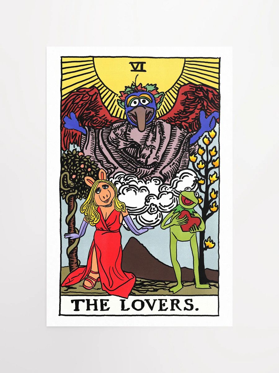 Piggy and Kermit Lovers Tarot Card Print product image (4)