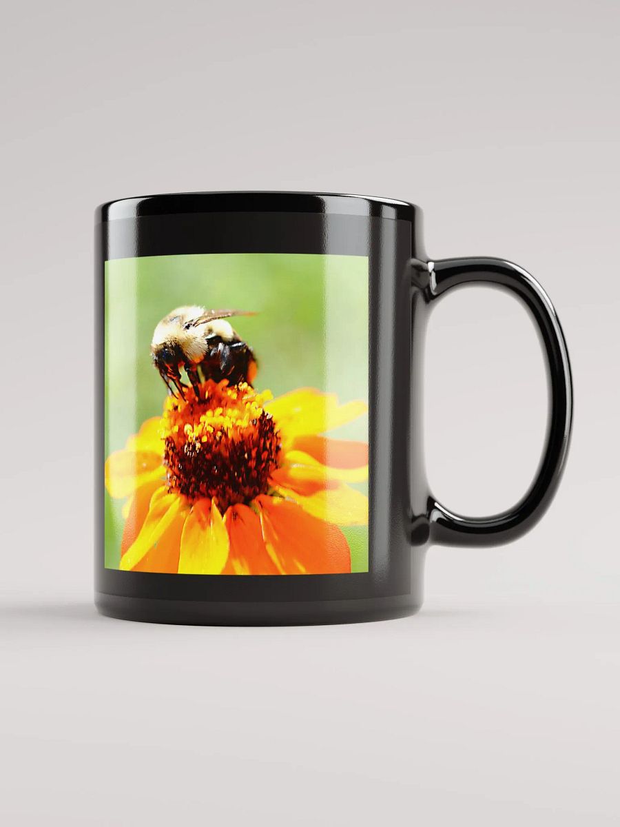 Bee On a Flower Black Coffee Mug product image (1)