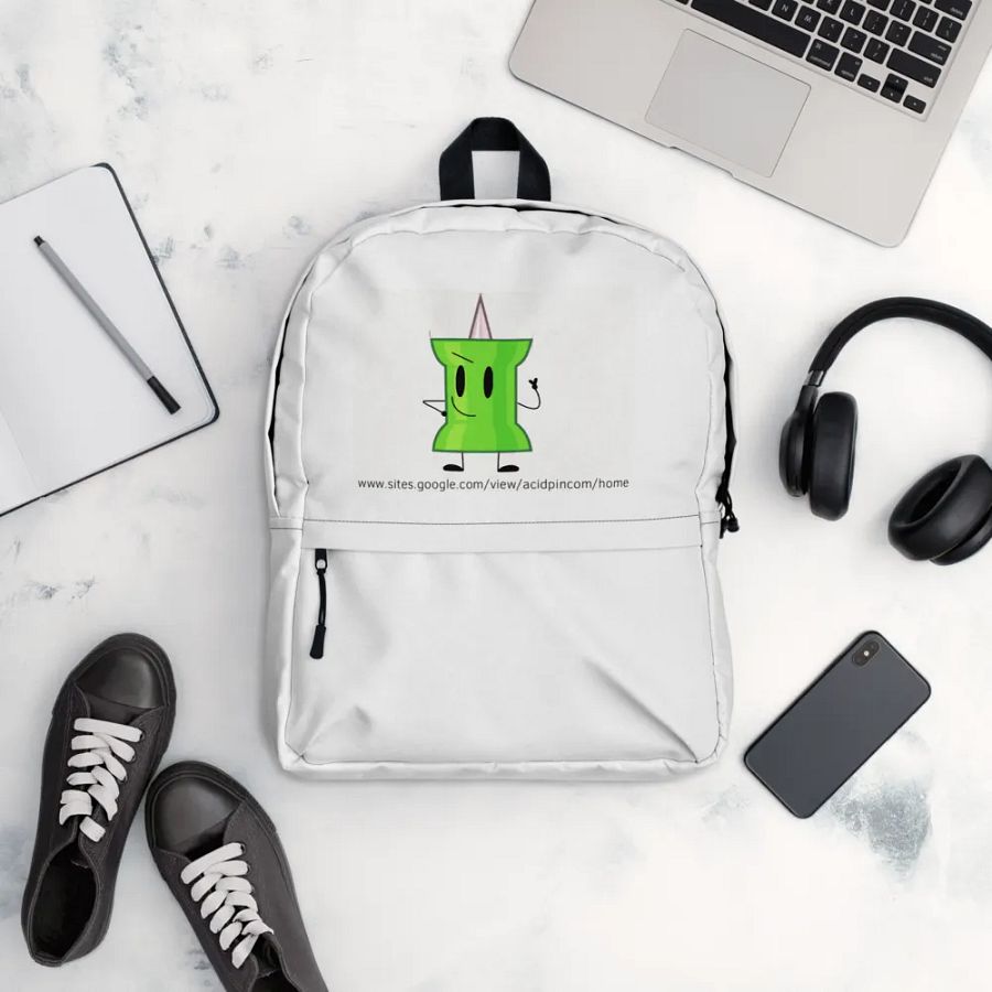 Acid pin and the website link backpack product image (5)