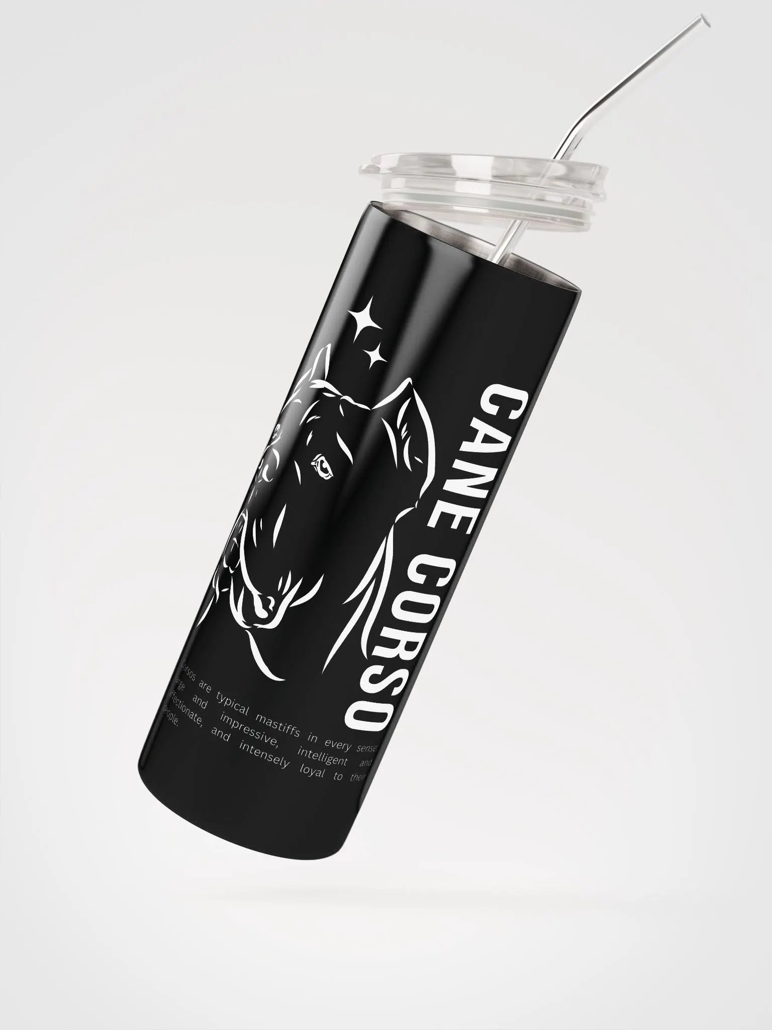 Cane Corso Front Face Stainless Steel Tumbler product image (2)