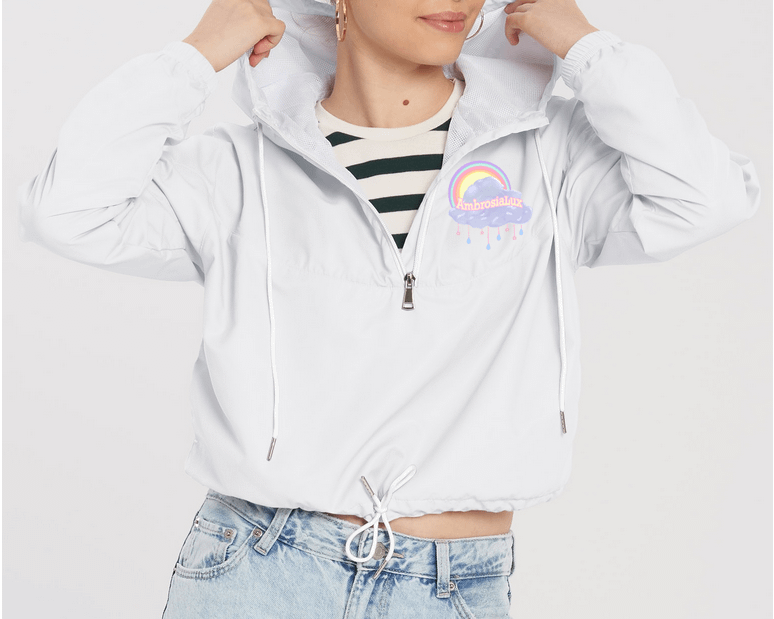 Rainy Day Cloud Cropped Windbreaker product image (1)