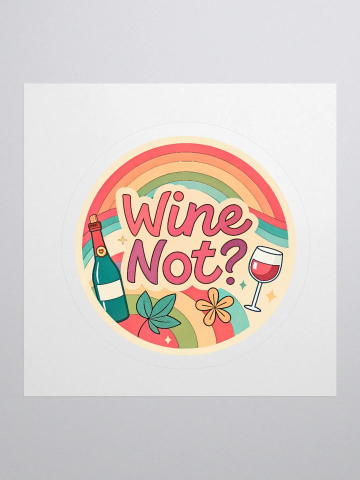 Retro Wine Not? Vinyl Stickers product image (2)
