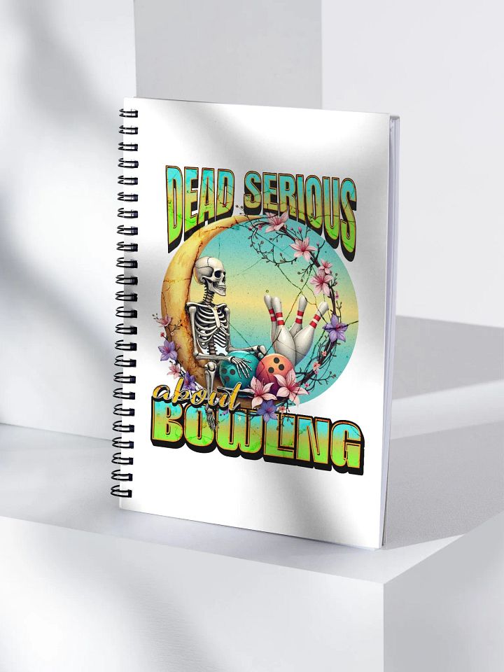 Dead Serious About Bowling Skeleton Notebook product image (1)