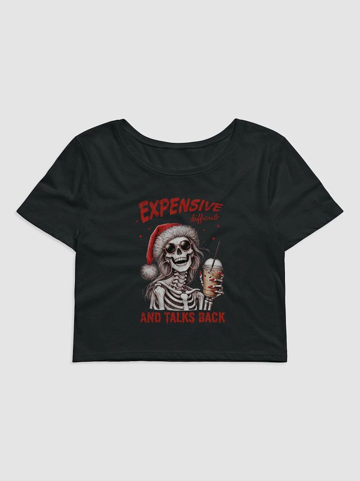 Sassy Skeleton Santa Crop Tee product image (1)