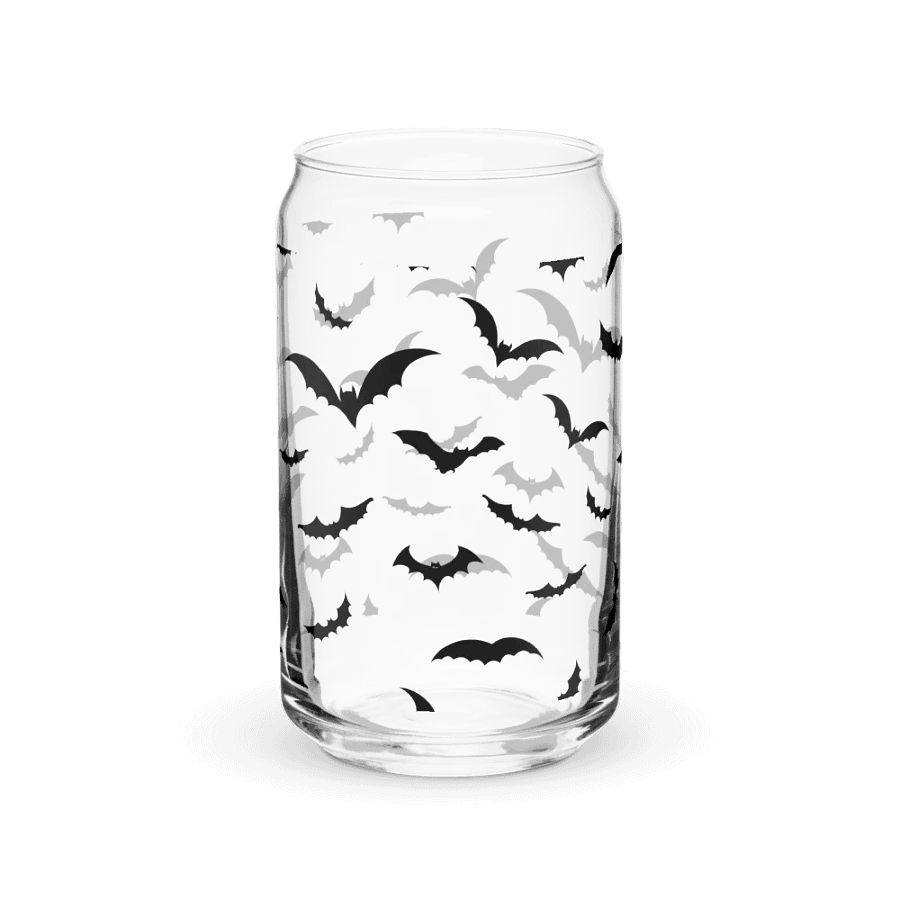 Halloween Bat Print Glass Cup product image (39)