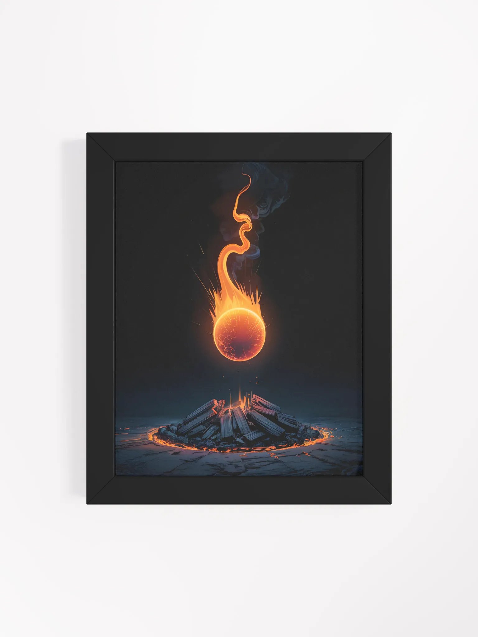 Rising Embers Framed Print | Abstract Fire Wall Art product image (4)