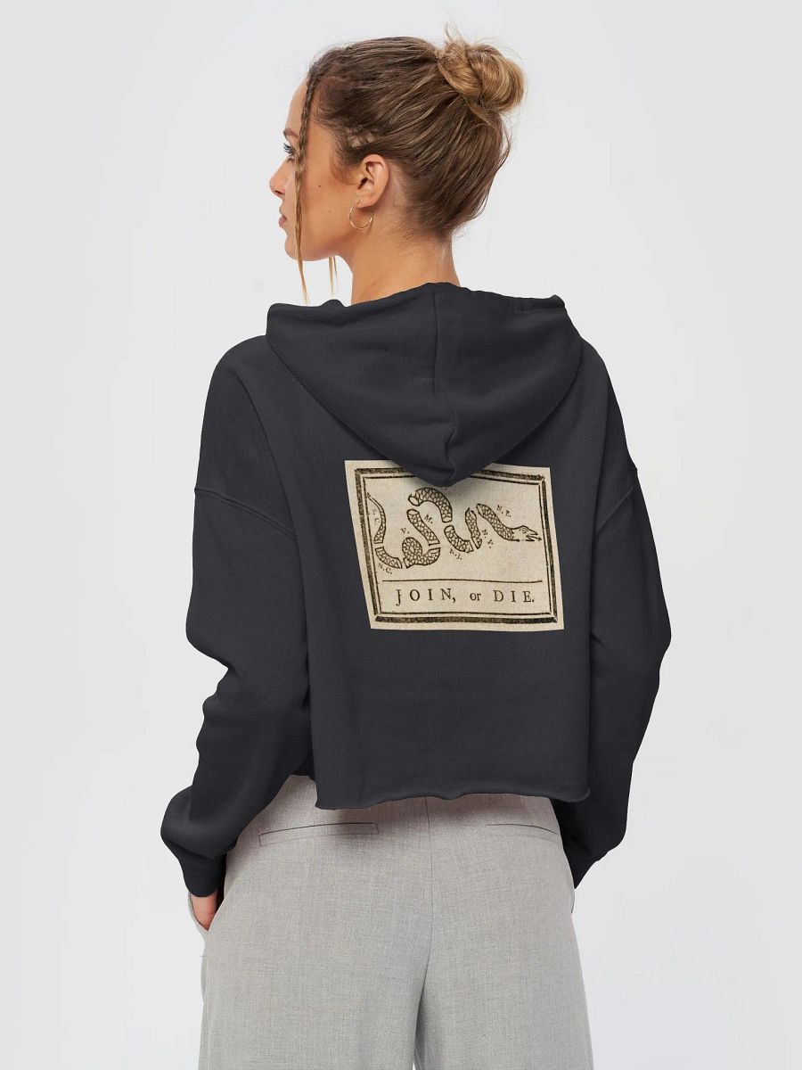 "Join or Die" Women's Lightweight Cropped Hoodie product image (4)