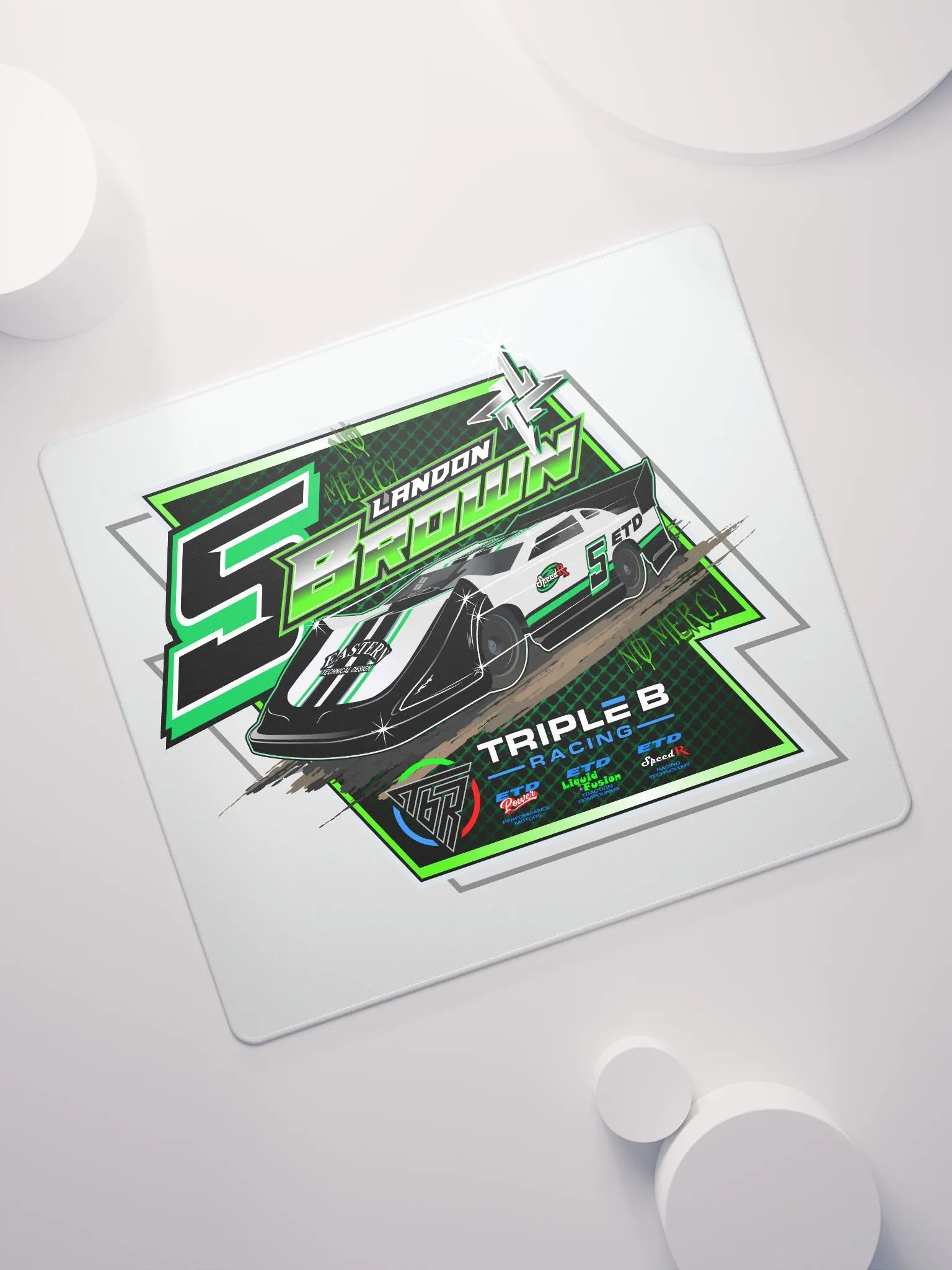 Landon Brown Late Model Mouse Pad (Light Grey) product image (7)