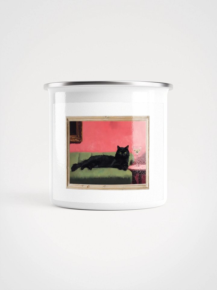 BLACK CAT ON COUCH NEXT TO MARTINI product image (2)
