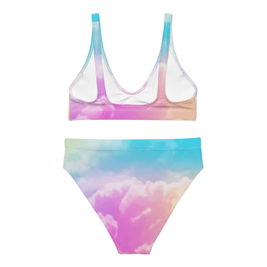 Blur cloud rainbow Design High Waisted Bikini - V7 product image (1)