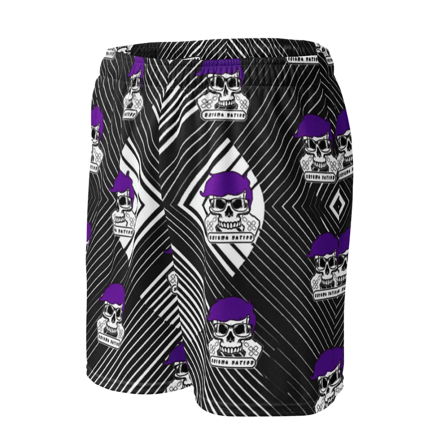 Enigma Nation All-Over Print Recycled Unisex Mesh Shorts product image (9)