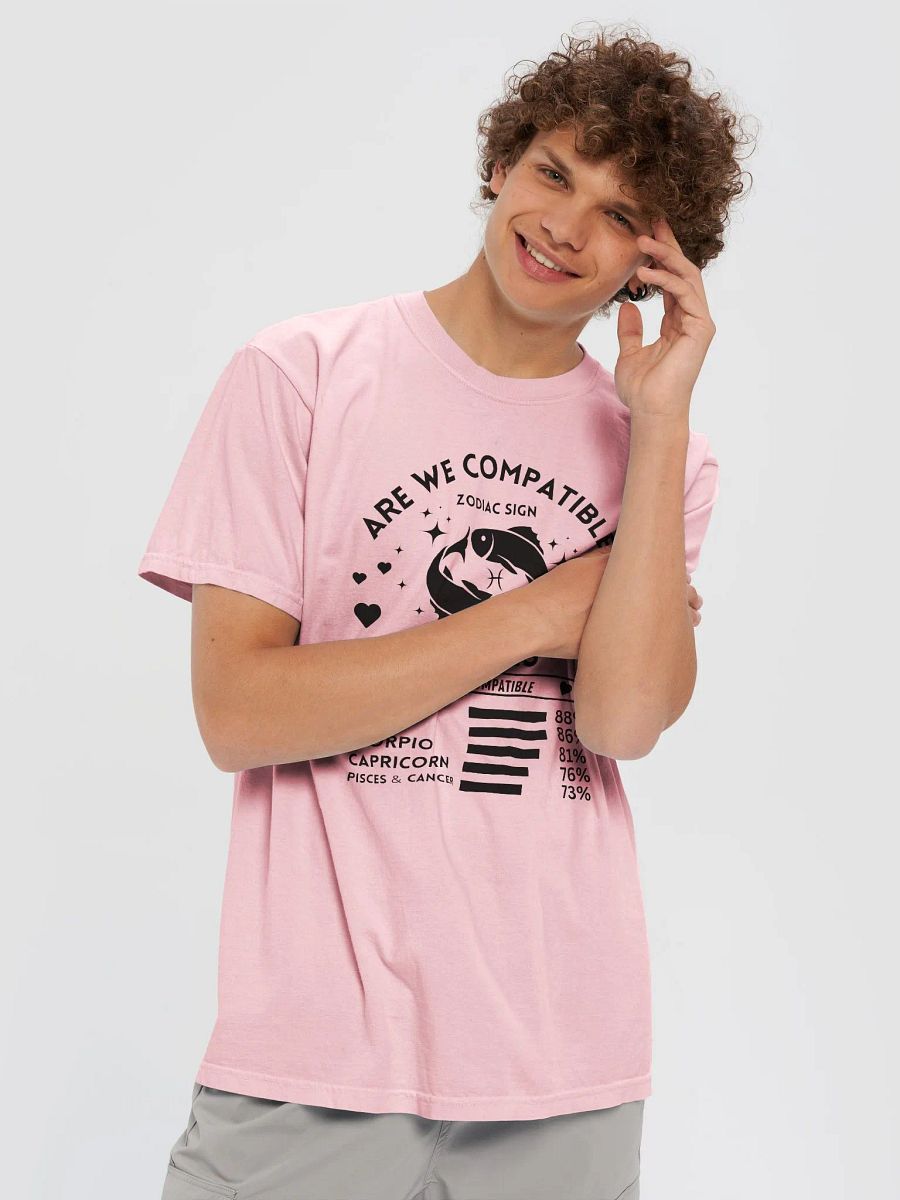 Pisces Zodiac Sign Romantic Compatibility T-Shirt - Light Comfort Colors 1717 product image (11)