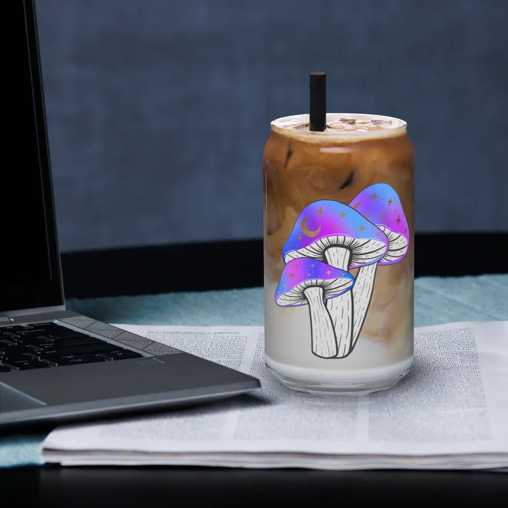 Galaxy Shrooms Glass Cup product image (3)