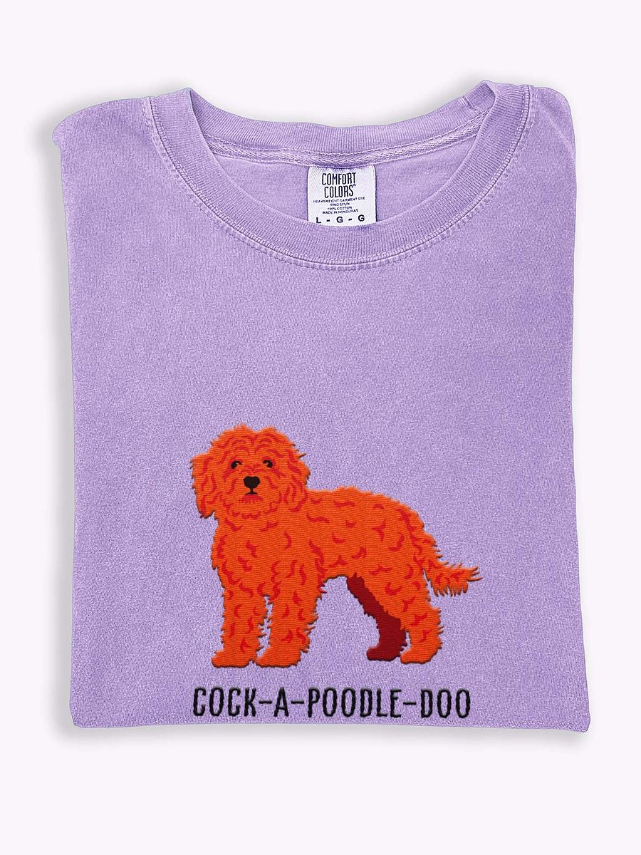 Cock-A-Poodle-Doo T-Shirt(Embroidered) of a Cockapoo(Red) product image (1)