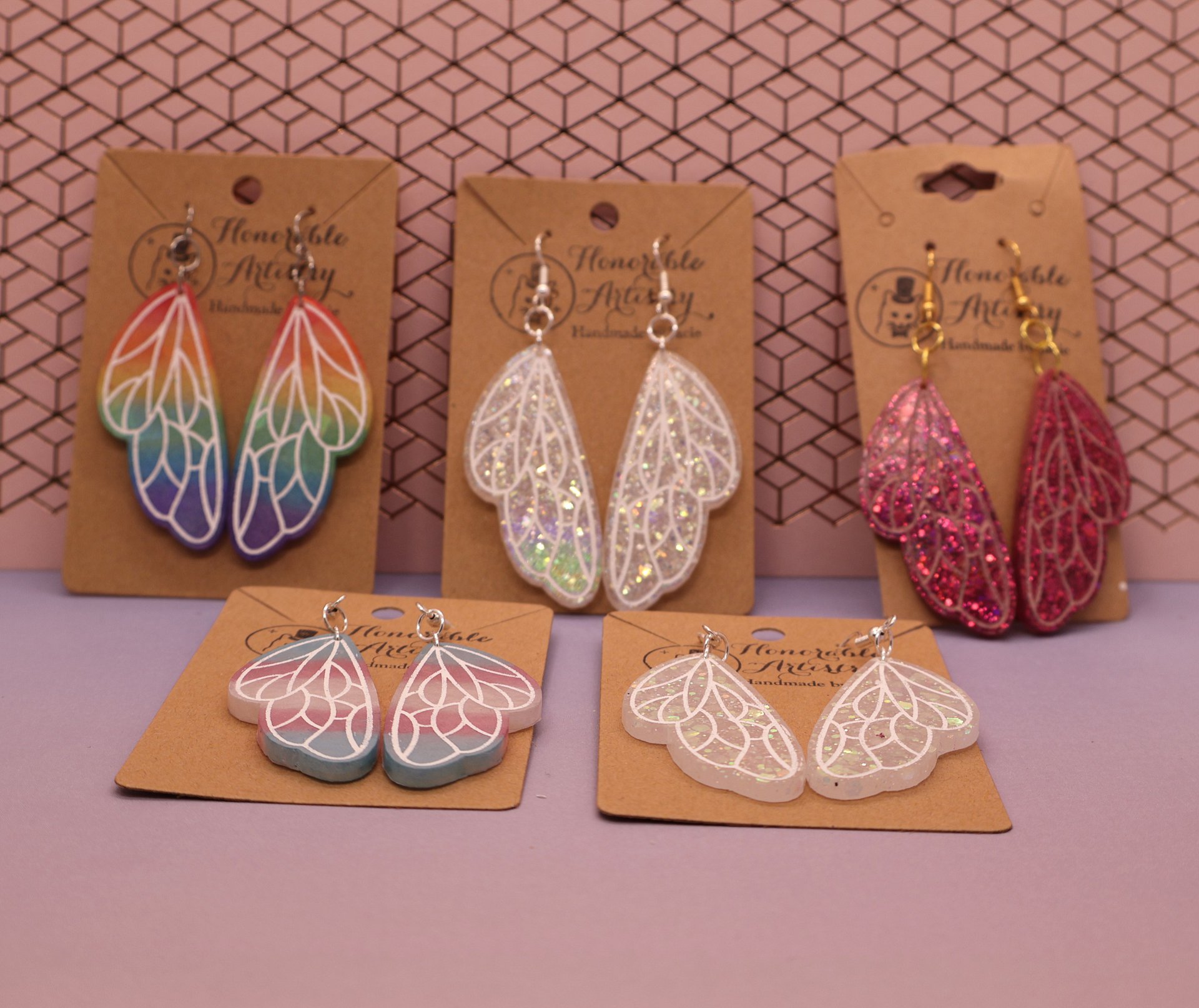 Holographic Fairy Wing Earrings Version 1 product image (2)
